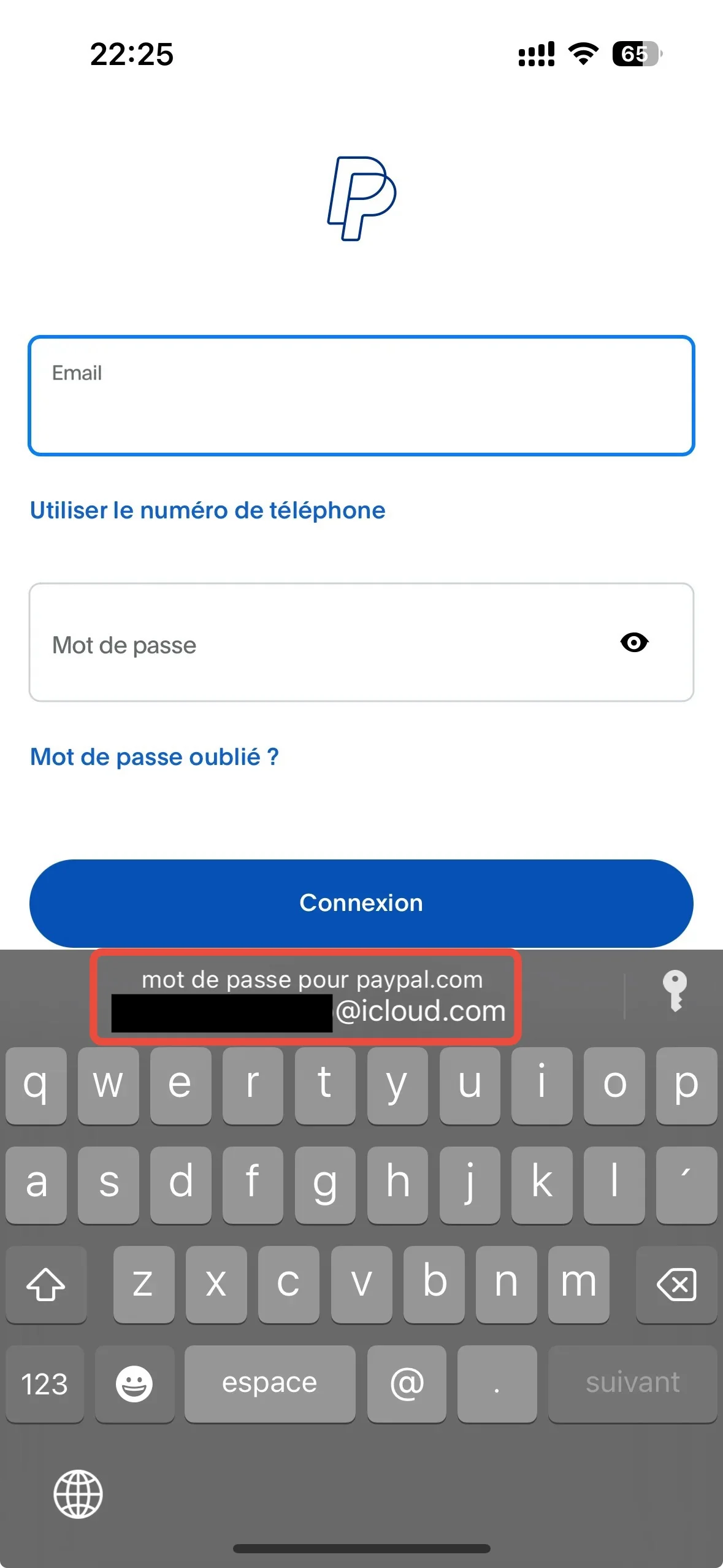 Mots de passe iOS