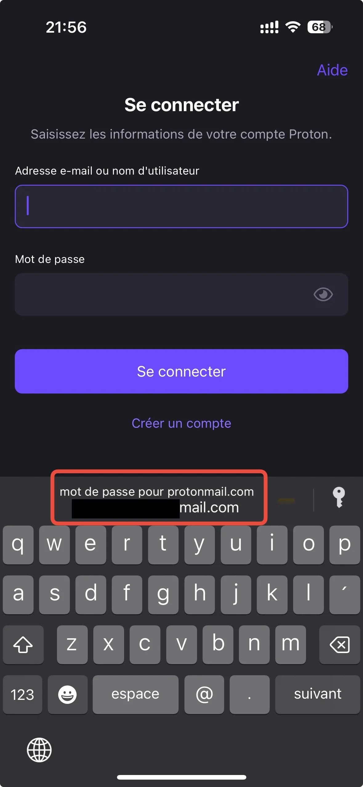Remplissage automatique Password avec iOS