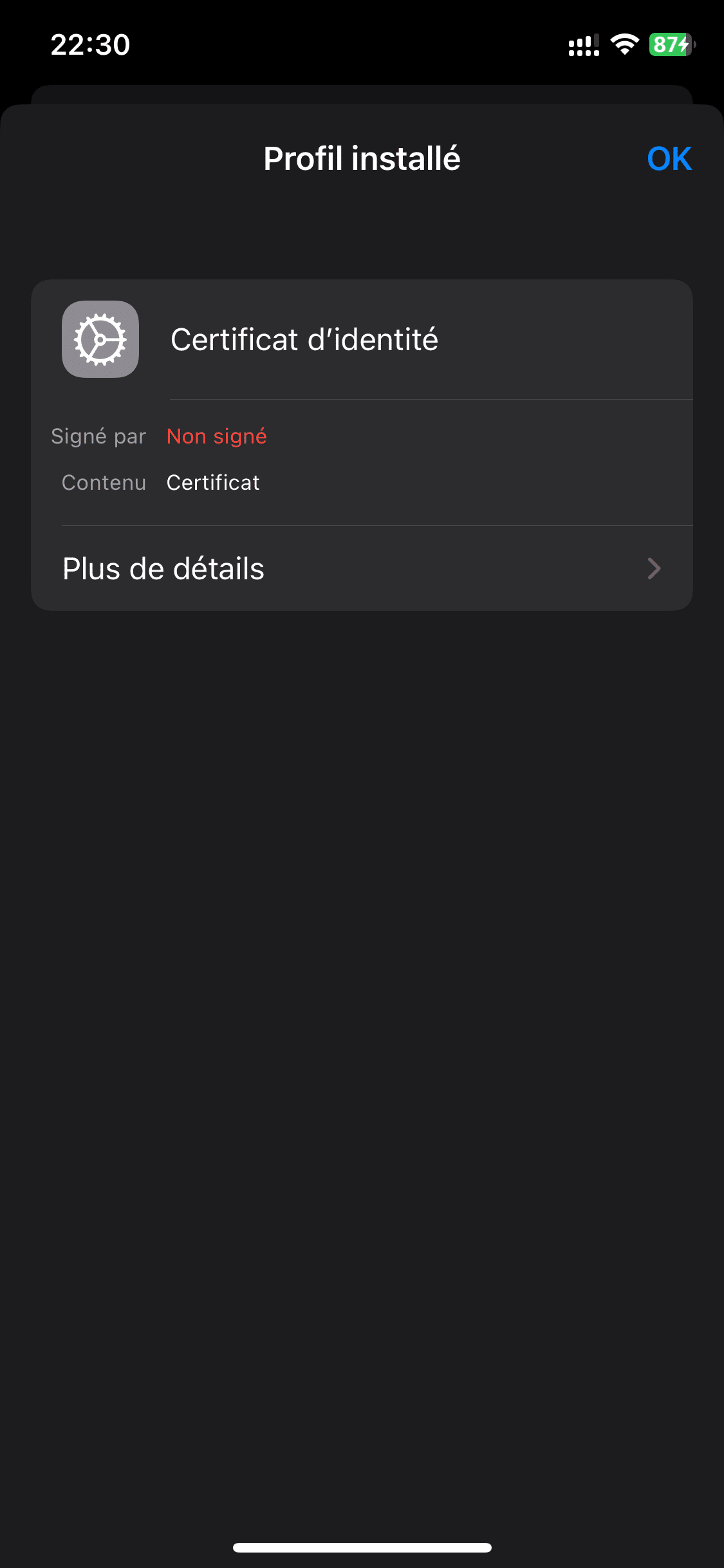 Installer certificat SMIME