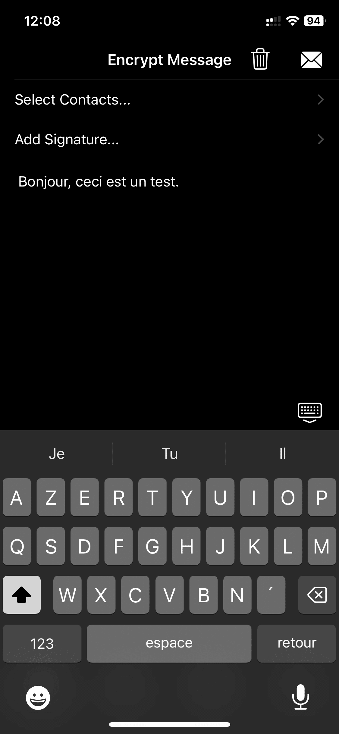 Rédaction Email PGP
